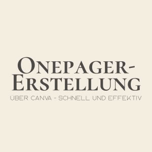 Onepager-Erstellung über Canva