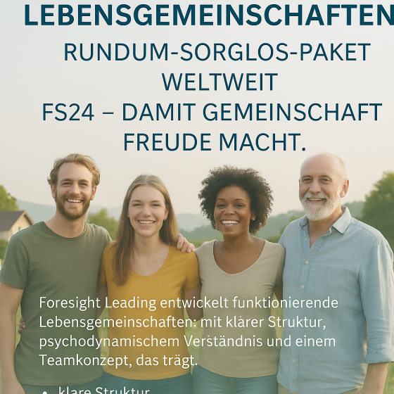 Aufbau kooperativer Lebensgemeinschaften – FS24 (rundum-sorglos, weltweit)