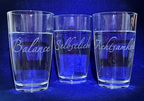 3er Gläser Set "Streßfrei und im Gleichgewicht"