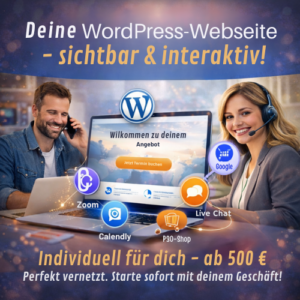 Deine WordPress-Webseite – sichtbar, klar und auf dich zugeschnitten